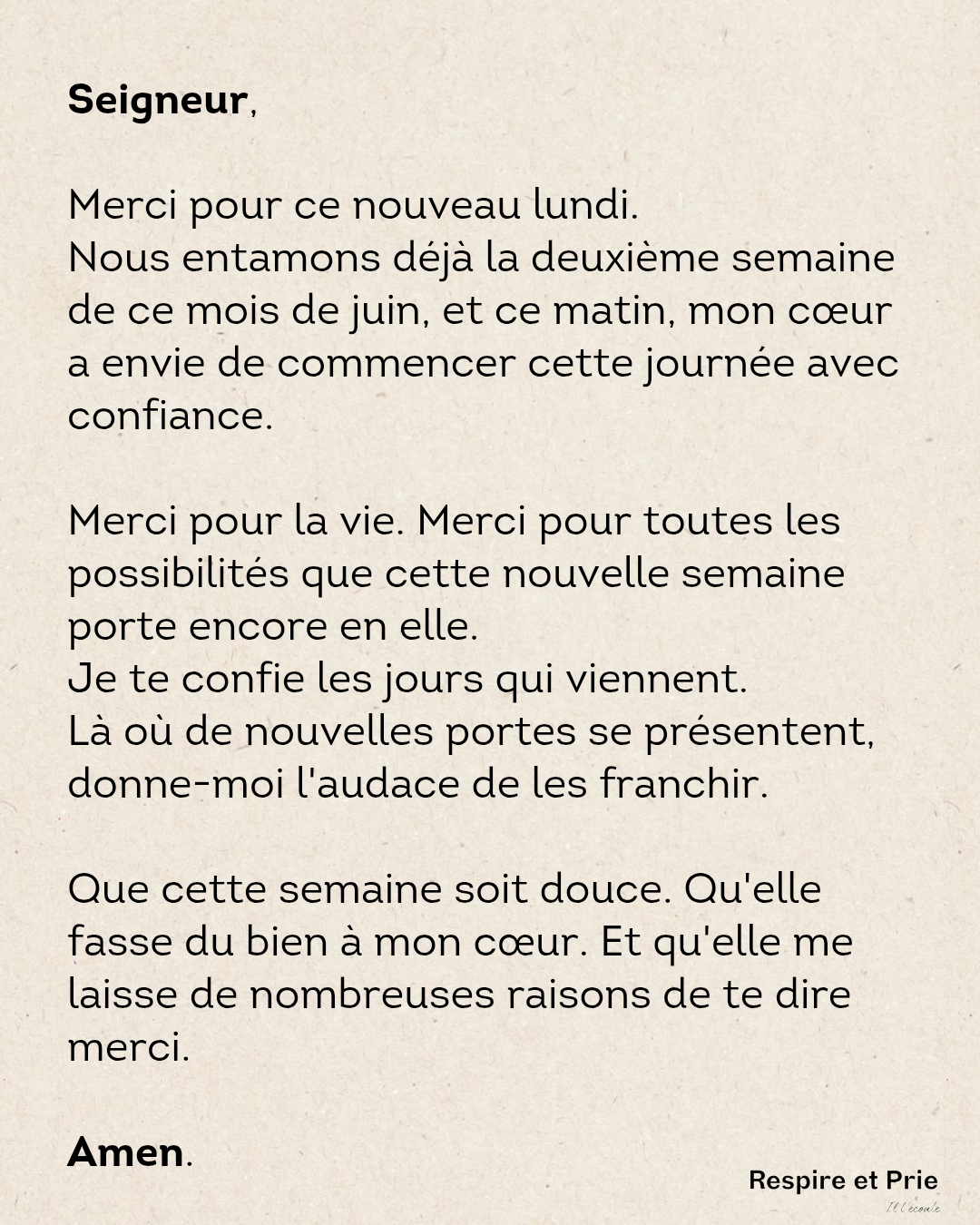 Des raisons de te dire merci