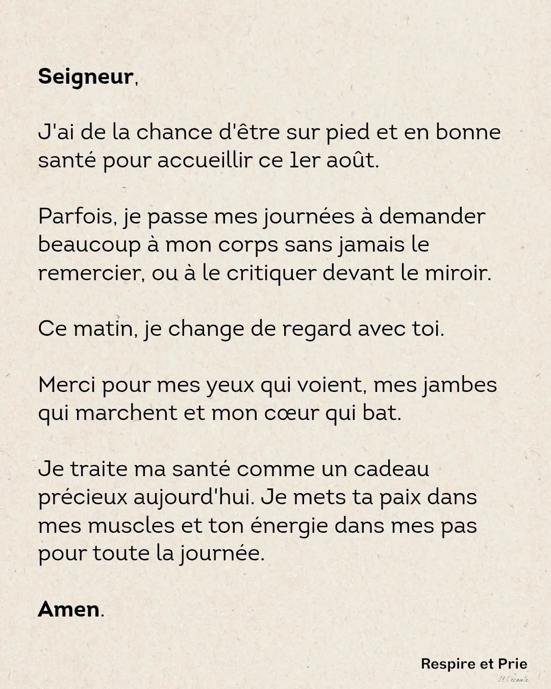 Ma santé est un cadeau