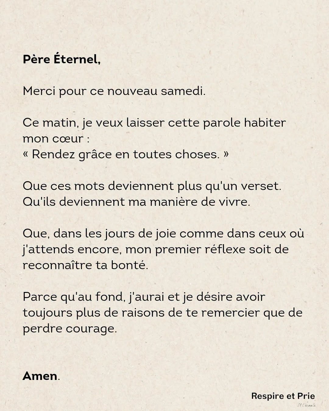 Des raisons de te remercie