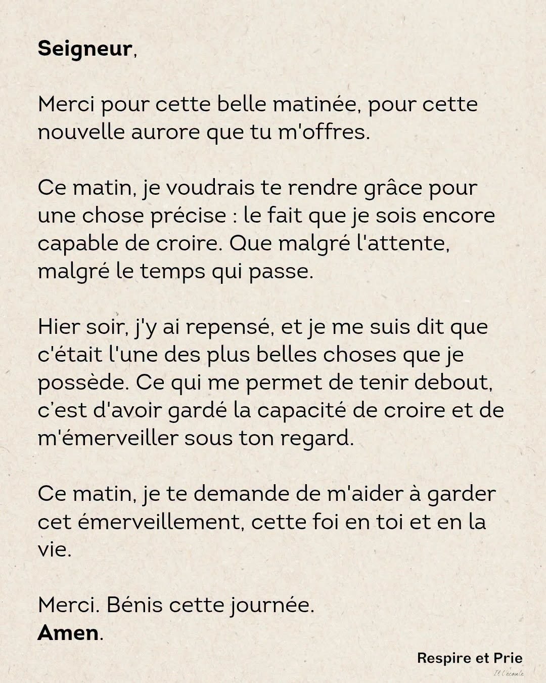 Encore capable de croire