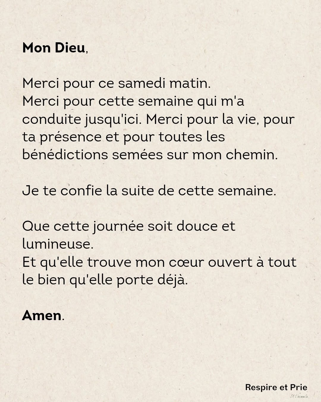 Mon cœur ouvert au bien