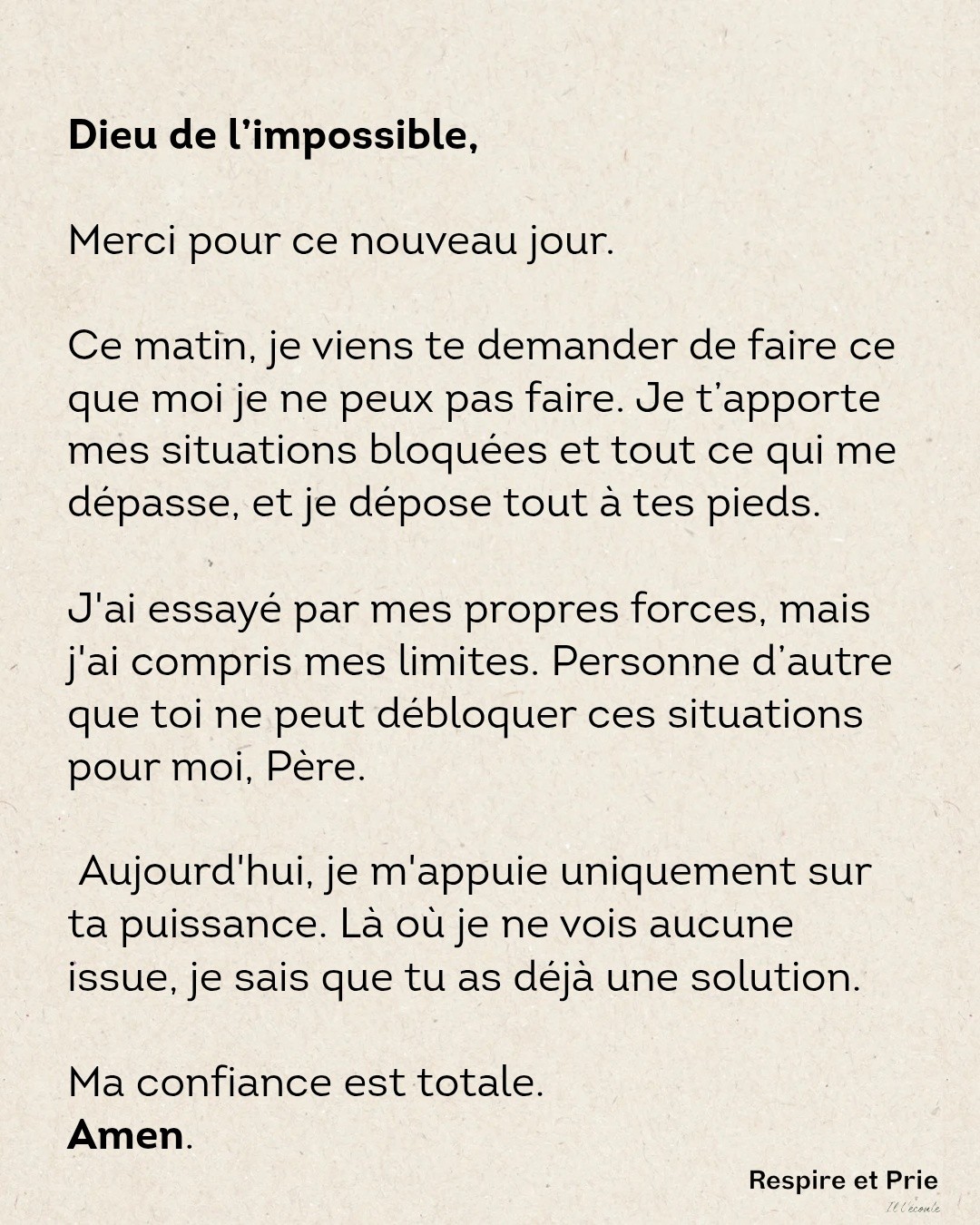 Dieu de l’impossible