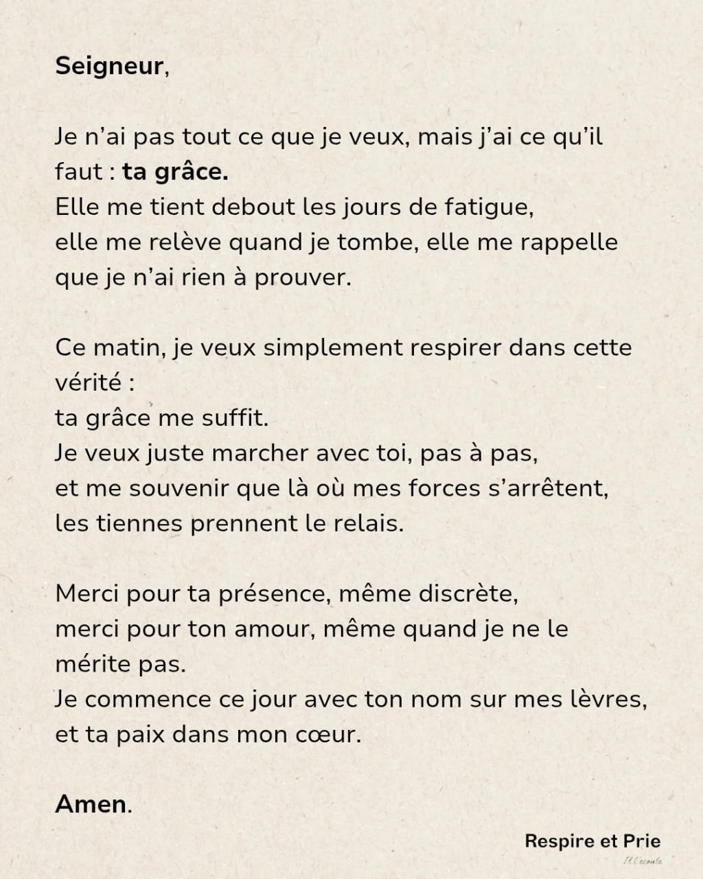 Ta grâce me suffit
