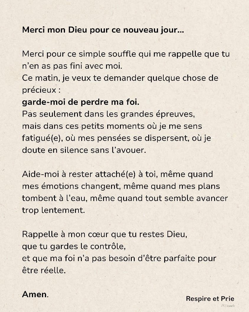 Garde-moi de perdre ma foi