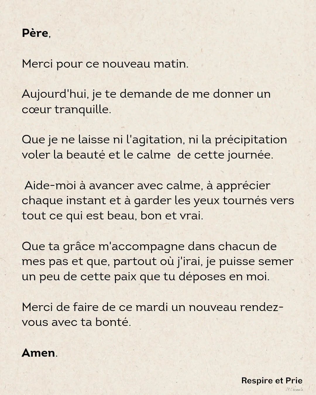 Un cœur tranquille