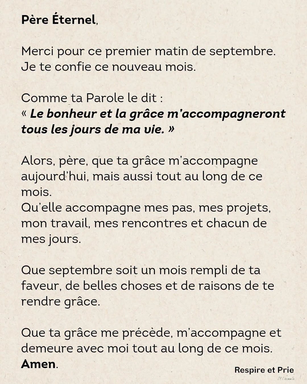 Premier matin de septembre