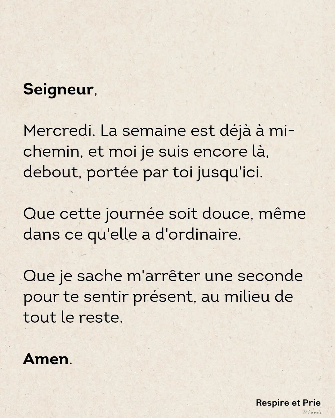 La semaine à mi-chemin