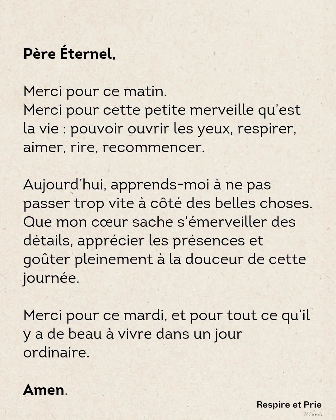 Prière de l'aurore — 25/08/2026