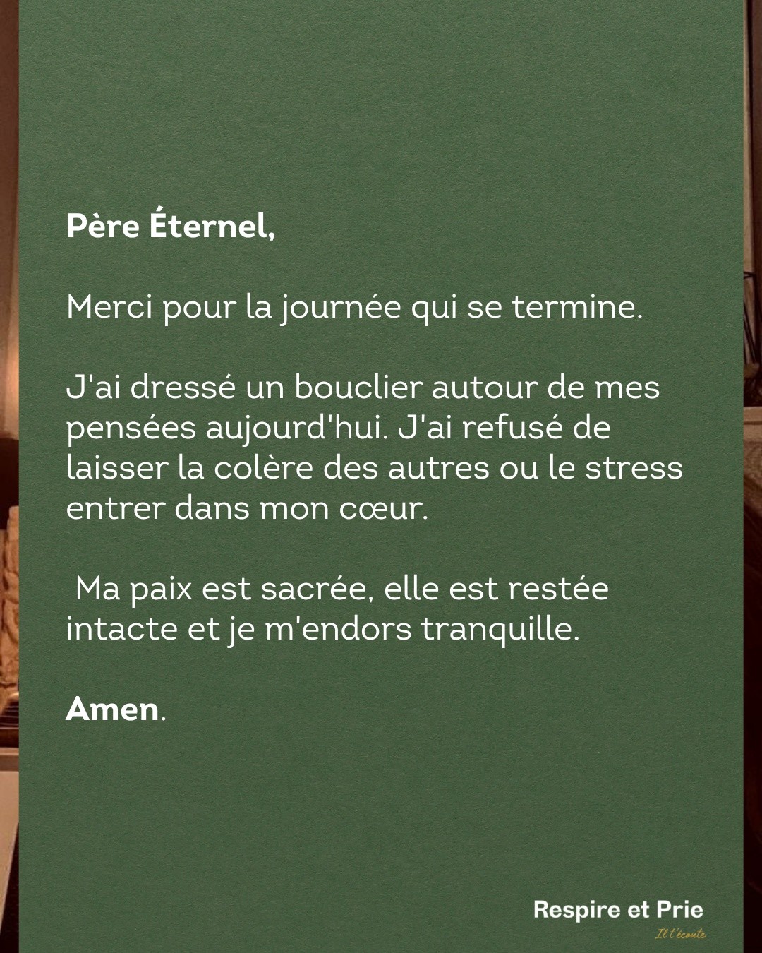 Ma paix est sacrée