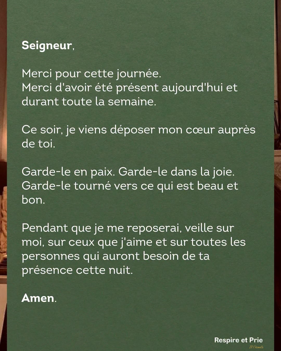 Je te confie mon cœur