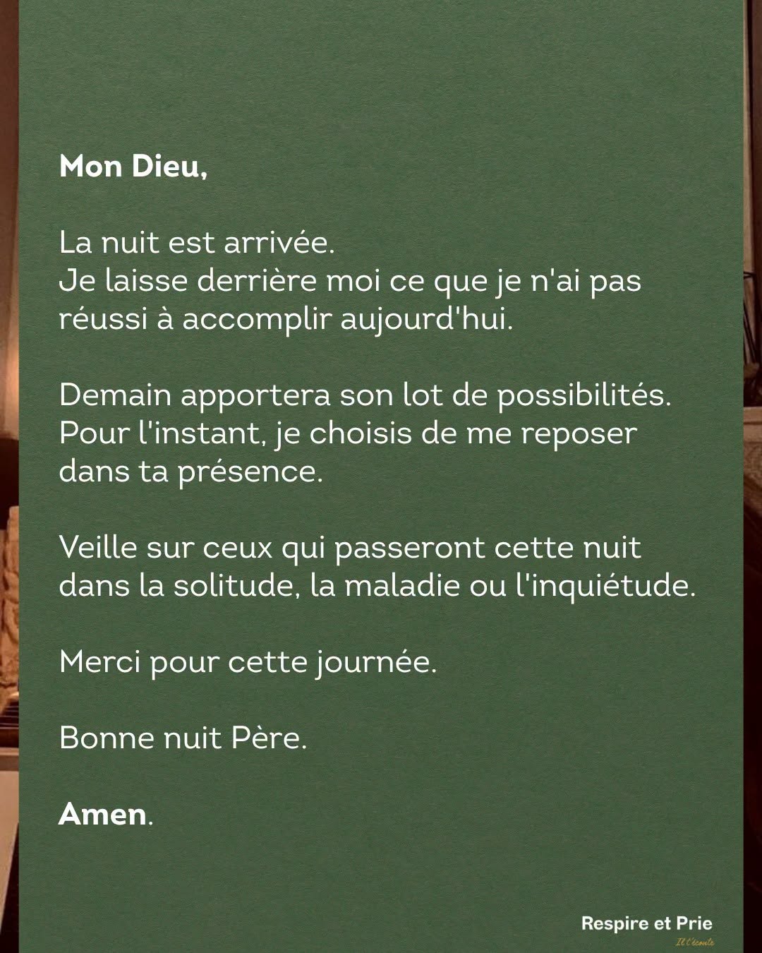 La nuit est arrivée