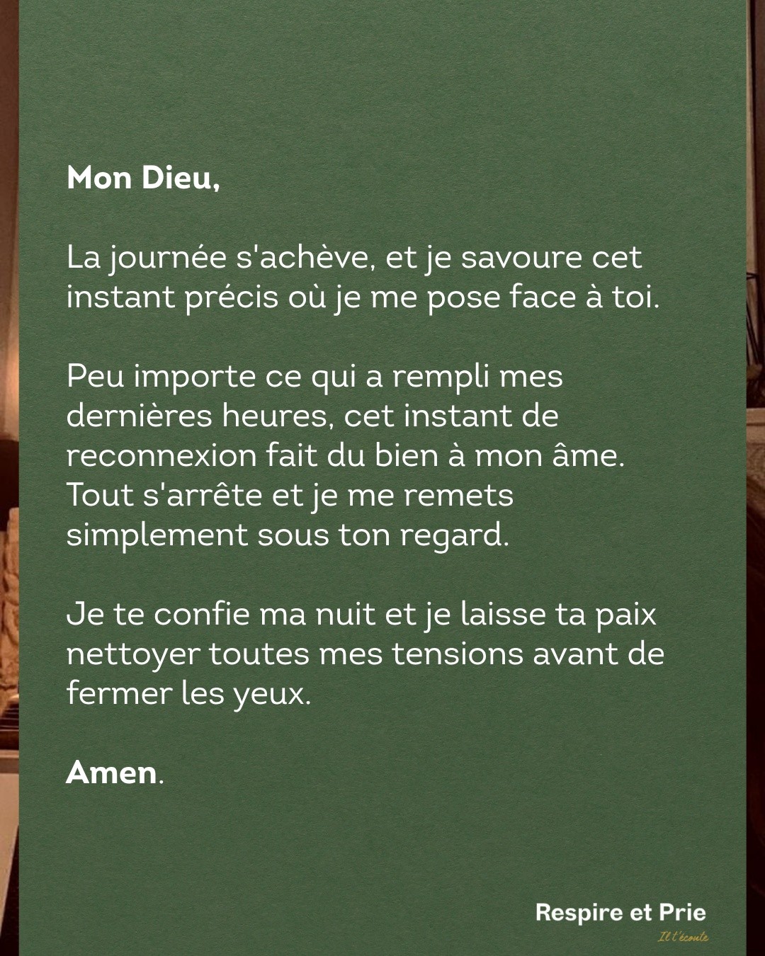 Je savoure ta présence