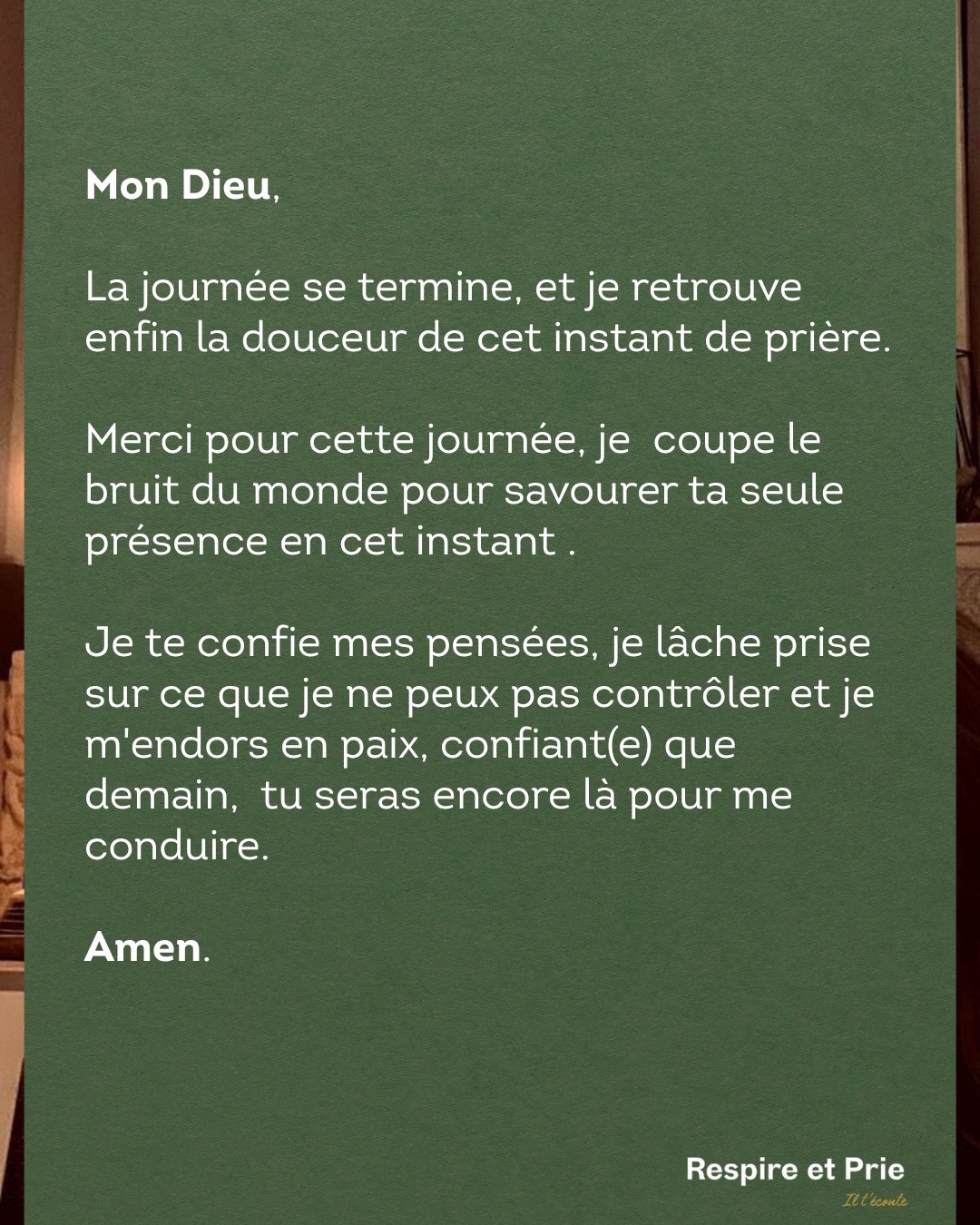 La douceur de cet instant