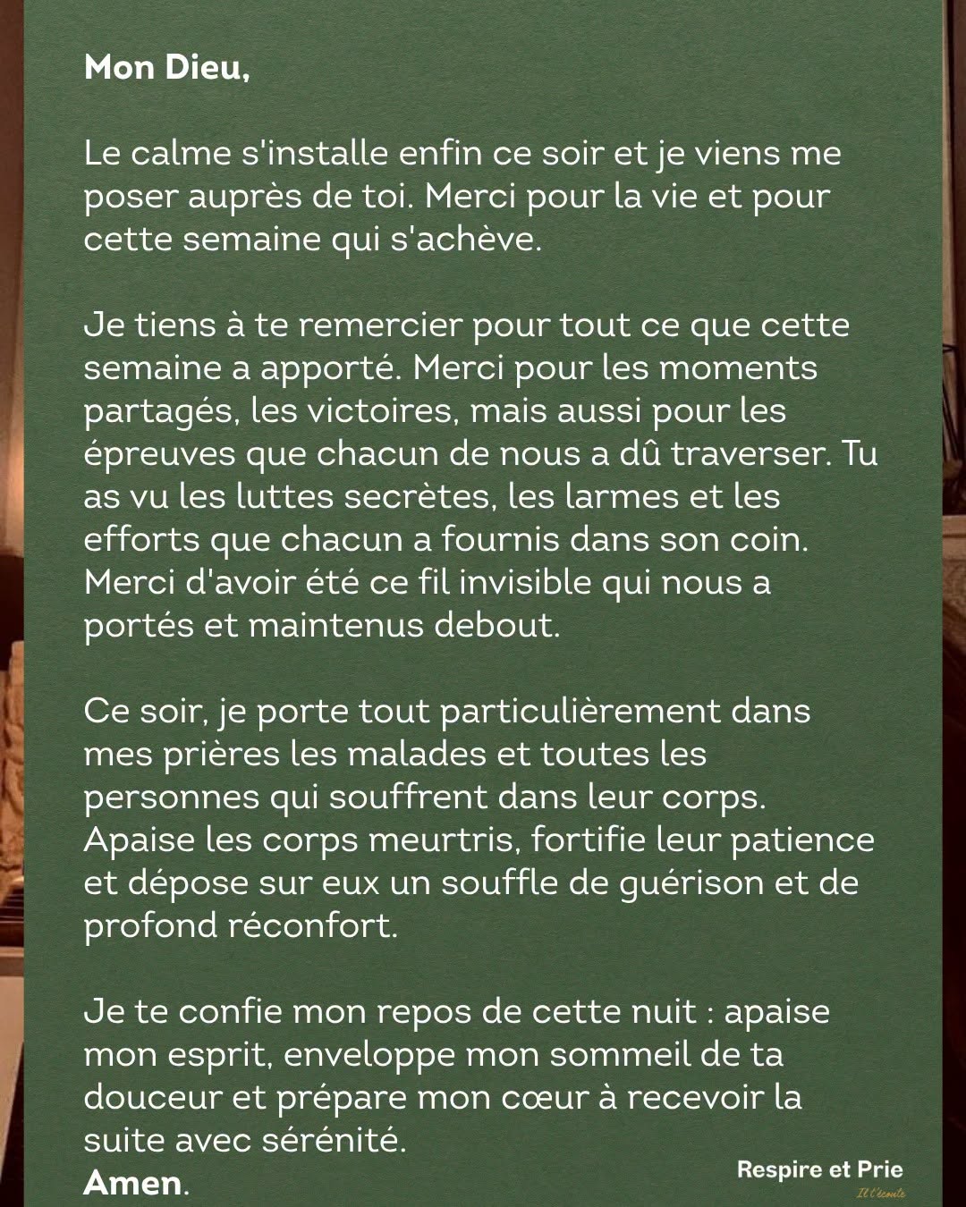 Le calme s’installe