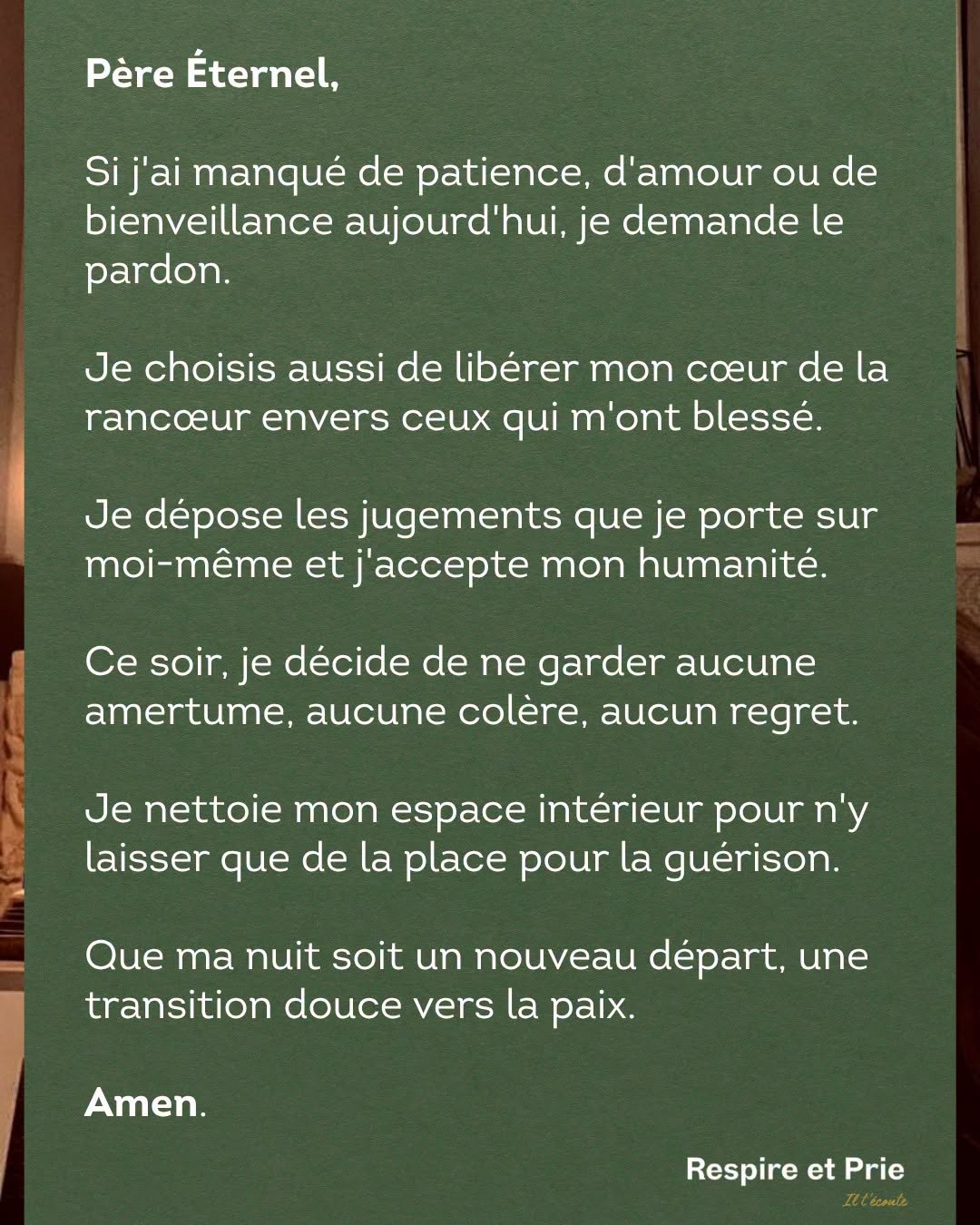 Prière du soir — 01/09/2026