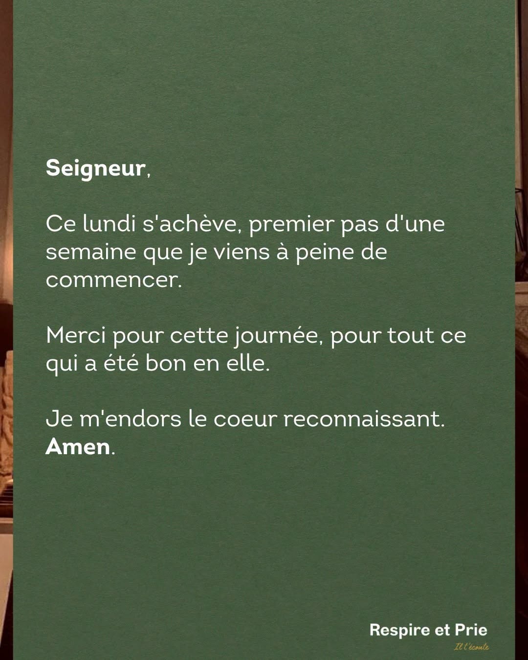 Premier pas d'une semaine