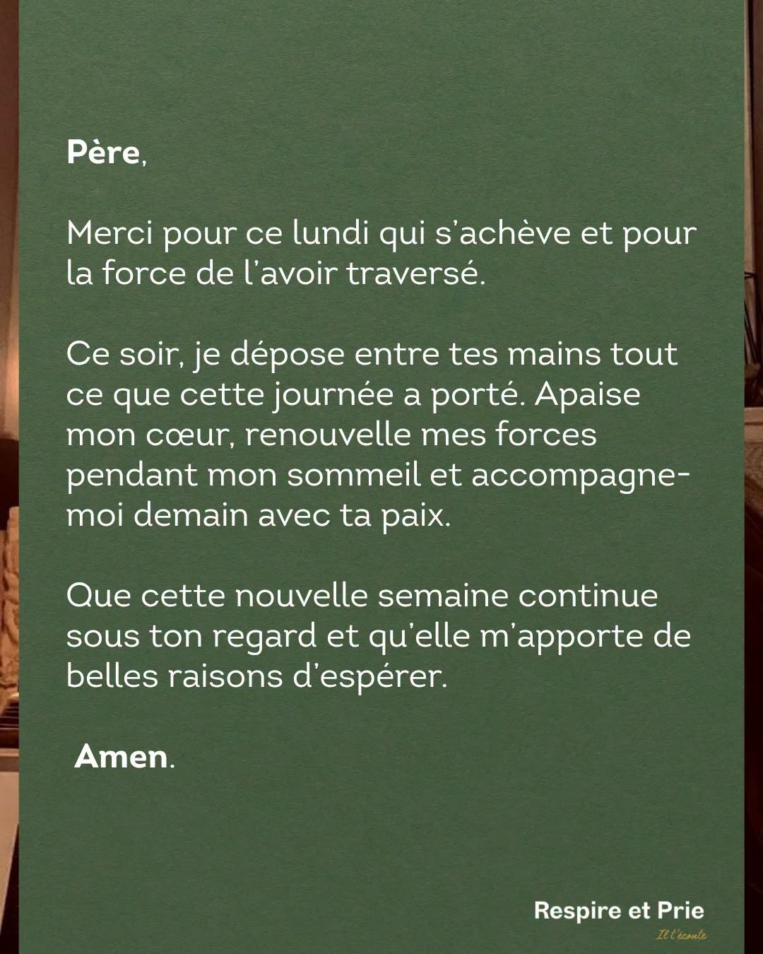 Ce lundi qui s'achève