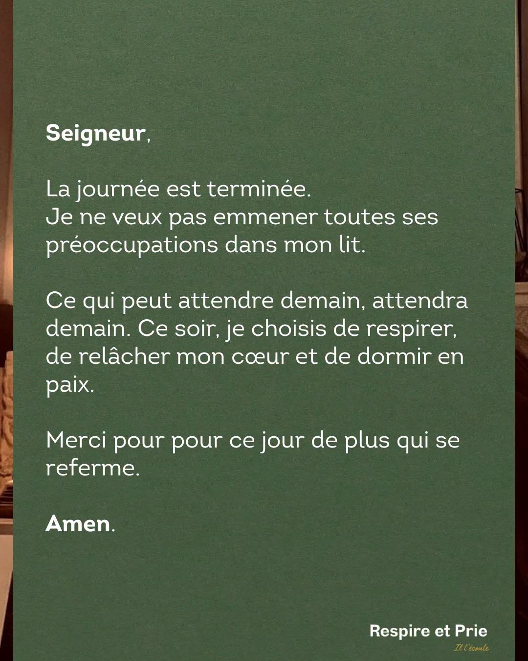 Prière du soir — 25/08/2026
