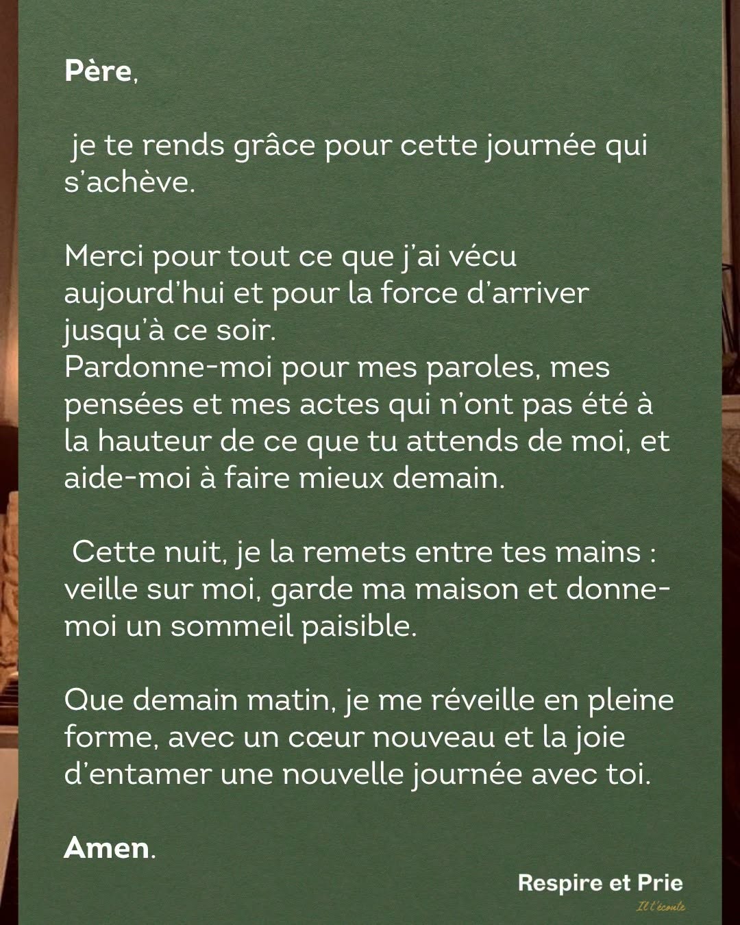 Prière du soir — 26/08/2026